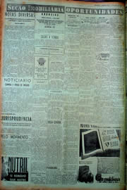 Página do jornal Unitário de maio de 1949