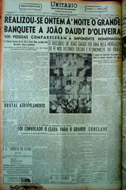 Página do jornal Unitário de maio de 1949
