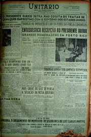 Página do jornal Unitário de maio de 1949