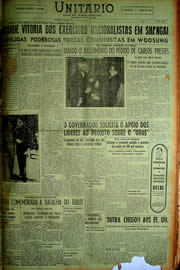 Página do jornal Unitário de maio de 1949