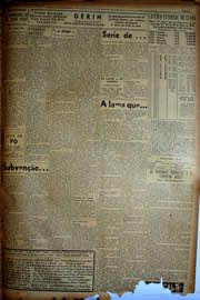 Página do jornal Unitário de maio de 1949