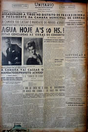 Página do jornal Unitário de maio de 1949