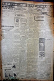 Página do jornal Unitário de maio de 1949