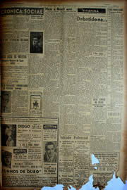 Página do jornal Unitário de maio de 1949
