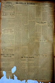 Página do jornal Unitário de maio de 1949