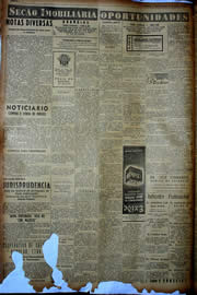Página do jornal Unitário de maio de 1949