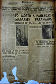 Página do jornal Unitário de maio de 1949