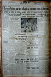 Página do jornal Unitário de junho de 1949