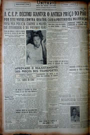 Página do jornal Unitário de junho de 1949