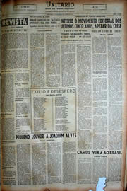 Página do jornal Unitário de julho de 1949