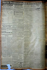 Página do jornal Unitário de julho de 1949