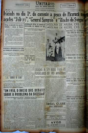 Página do jornal Unitário de julho de 1949