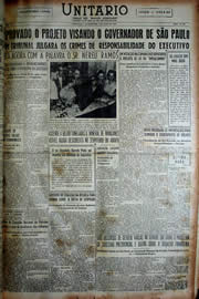 Página do jornal Unitário de julho de 1949