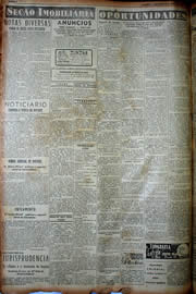 Página do jornal Unitário de julho de 1949