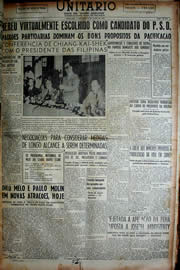 Página do jornal Unitário de julho de 1949