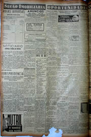 Página do jornal Unitário de julho de 1949