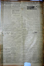 Página do jornal Unitário de julho de 1949