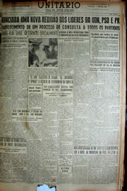 Página do jornal Unitário de julho de 1949