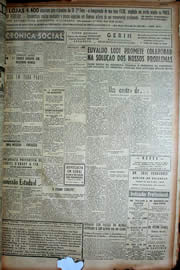 Página do jornal Unitário de julho de 1949