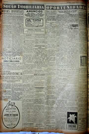 Página do jornal Unitário de julho de 1949