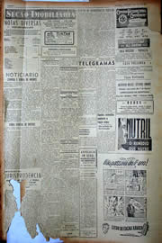 Página do jornal Unitário de julho de 1949