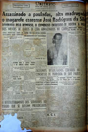 Página do jornal Unitário de agosto de 1949