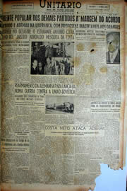 Página do jornal Unitário de agosto de 1949