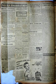 Página do jornal Unitário de agosto de 1949