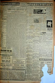 Página do jornal Unitário de agosto de 1949