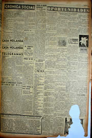Página do jornal Unitário de agosto de 1949