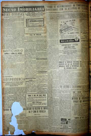 Página do jornal Unitário de agosto de 1949