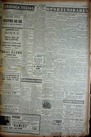 Página do jornal Unitário de agosto de 1949