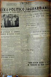 Página do jornal Unitário de agosto de 1949