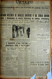 Página do jornal Unitário de agosto de 1949