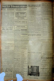 Página do jornal Unitário de agosto de 1949