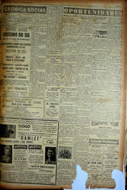 Página do jornal Unitário de agosto de 1949