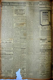 Página do jornal Unitário de agosto de 1949