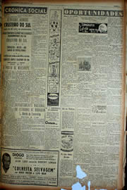 Página do jornal Unitário de agosto de 1949
