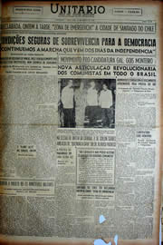 Página do jornal Unitário de agosto de 1949