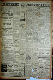Página do jornal Unitário de agosto de 1949