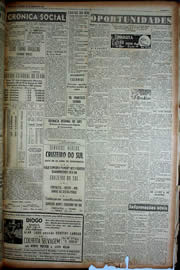 Página do jornal Unitário de agosto de 1949