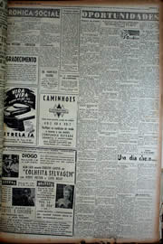 Página do jornal Unitário de agosto de 1949
