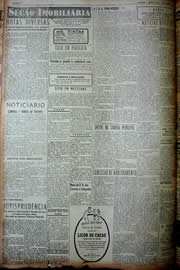 Página do jornal Unitário de agosto de 1949
