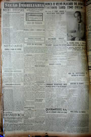 Página do jornal Unitário de agosto de 1949