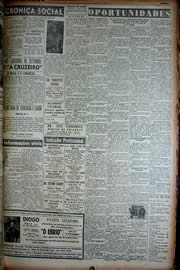 Página do jornal Unitário de agosto de 1949