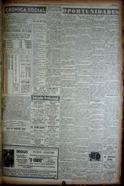 Página do jornal Unitário de agosto de 1949