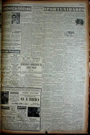 Página do jornal Unitário de agosto de 1949