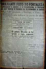 Página do jornal Unitário de agosto de 1949