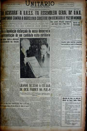 Página do jornal Unitário de agosto de 1949