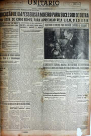 Página do jornal Unitário de setembro de 1949